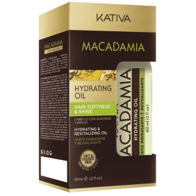 Kativa - Aceite MACADAMIA libre de sal y sin sulfato -Hidratante y Revitalizante- 60 ml