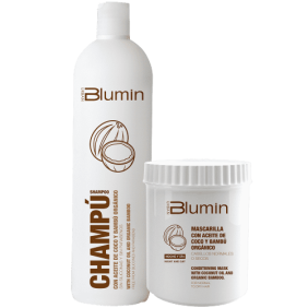 Blumin - Pack Oferta Aceite de Coco y Bambú Orgánico (para cabellos normales a secos) (Champú 1000 ml + Mascarilla 70...