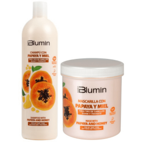 Blumin Urban - Pack Oferta Papaya y Miel (Sedoso y Ultrabrillante) (Champú 1000 ml + Mascarilla 700 ml)