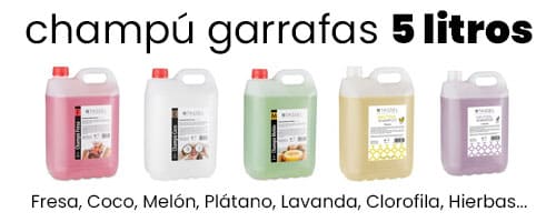 garrafas de champú 5 litros