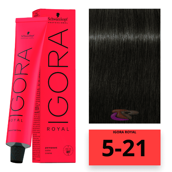 Schwarzkopf - Tinte Igora Royal 5/21 Castaño Claro Humo Ceniza 60 ml