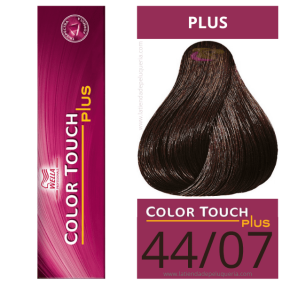 Wella - Baño COLOR TOUCH PLUS 44/07 Castaño Medio Intenso Marrón Natural de 60 ml