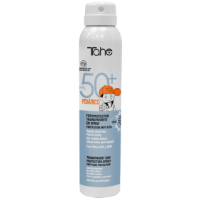 Tahe - Spray Fotoprotector solar corporal pediátrico TRANSPARENTE fps. 50+ de 250 ml