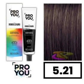 Revlon Proyou - Tinte THE COLOR MAKER 5.21 Castaño Claro Perlado Iridiscente 90 ml