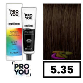 Revlon Proyou - Tinte THE COLOR MAKER 5.35 Castaño Claro Dorado Caoba 90 ml