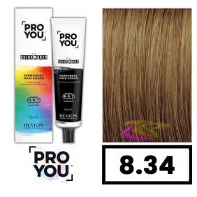 Revlon Proyou - Tinte THE COLOR MAKER 8.34 Rubio Claro Dorado Cobrizo 90 ml