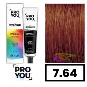 Revlon Proyou - Tinte THE COLOR MAKER 7.64 Rubio Medio Rojo Cobrizo 90 ml