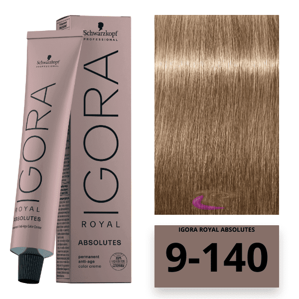 Schwarzkopf - Tinte Igora Royal Absolutes 9/140 Rubio Muy Claro Ceniza Beige Natural 60 ml 