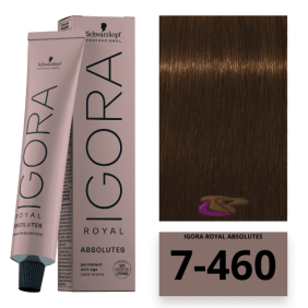 Schwarzkopf - Tinte Igora Royal Absolutes 7/460 Rubio Medio Beige Chocolate 60 ml 