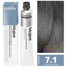 L`Oréal - Tinte MAJIREL Cool Inforced 7.1 Rubio Medio Ceniza 50 ml