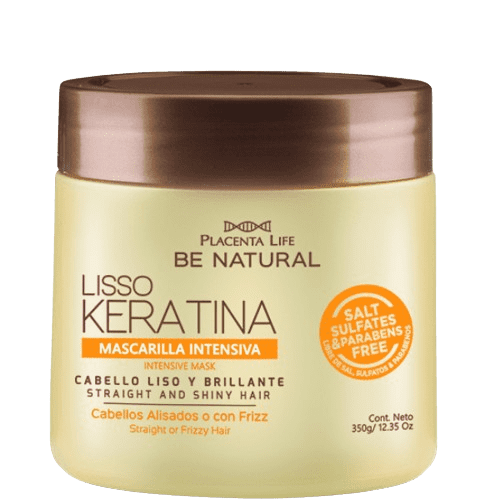 Be Natural - Mascarilla LISSO KERATINA cabellos alisados y encrespados 350 ml