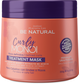 Be Natural - Mascarilla CURLY MONOI cabellos con ondas o rizos 350 ml