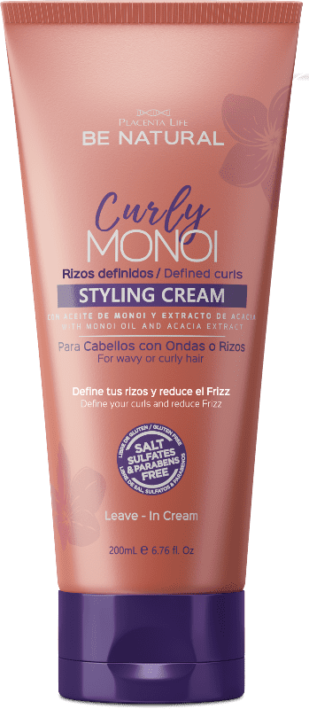 Be Natural - Crema Definidora CURLY MONOI cabellos con ondas o rizos 200 ml