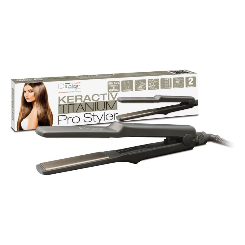 Italian Design - Plancha de Pelo de Titanio KERACTIV Pro Styler