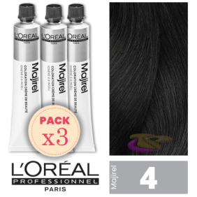 L`Oréal - Pack 3 Tintes MAJIREL 4 Castaño 50 ml