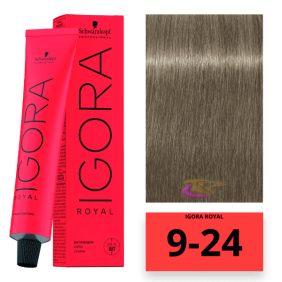 Schwarzkopf - Tinte Igora Royal 9/24 Rubio Muy Claro Humo Beige 60 ml