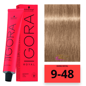 Schwarzkopf - Tinte Igora Royal 9/48 Rubio Muy Claro Beige Rojo 60 ml