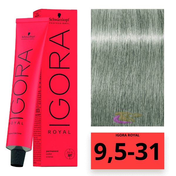 Schwarzkopf - Tinte Igora Royal MATIZADOR DE MECHAS 9,5 31 Pastel Menta 60 ml