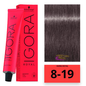 Schwarzkopf - Tinte Igora Royal 8/19 Rubio Claro Ceniza Violeta 60 ml 