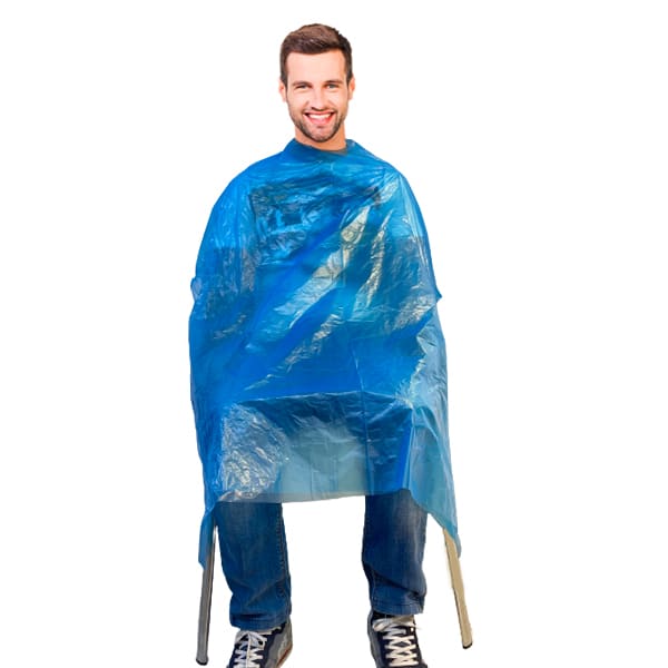 Mdm - Bolsa 50 uds capas desechables EXTRA LARGAS color AZUL 110x130cm Galga 40 (para corte y tinte)