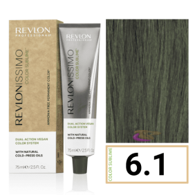 Revlon - Tinte Revlonissimo COLOR SUBLIME (sin amoniaco y vegano) 6.1 Rubio Oscuro Ceniza 75 ml