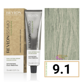 Revlon - Tinte Revlonissimo COLOR SUBLIME (sin amoniaco y vegano) 9.1 Rubio Muy Claro Ceniza 75 ml