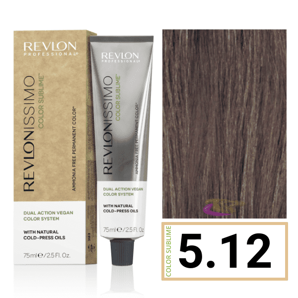 Revlon - Tinte Revlonissimo COLOR SUBLIME (sin amoniaco y vegano) 5.12 Castaño Claro Ceniza Irisado 75 ml