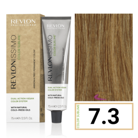 Revlon - Tinte Revlonissimo COLOR SUBLIME (sin amoniaco y vegano) 7.3 Rubio Medio Dorado 75 ml