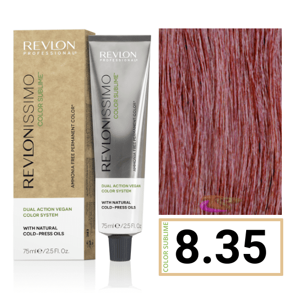 Revlon - Tinte Revlonissimo COLOR SUBLIME (sin amoniaco y vegano) 8.35 Rubio Claro Dorado Caoba 75 ml