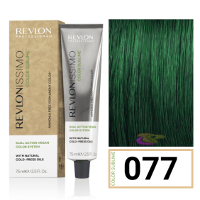 Revlon - Tinte Revlonissimo COLOR SUBLIME (sin amoniaco y vegano) 077 Verde 75 ml