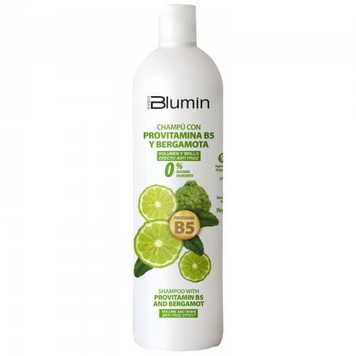 Blumin - Champú BERGAMOTA Y PROVITAMINA B5 (volumen y brillo) (Vegano) 1000 ml