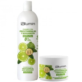 Blumin - Pack Oferta Bergamota y Provitamina B5 (volumen y brillo) (Champú 1000 ml + Mascarilla 300 ml) (Vegano)