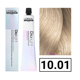 L`Oréal - Coloración DIALIGHT 10.01 Milkshake Rubio Platino Natural Ceniza sin amoniaco 50 ml