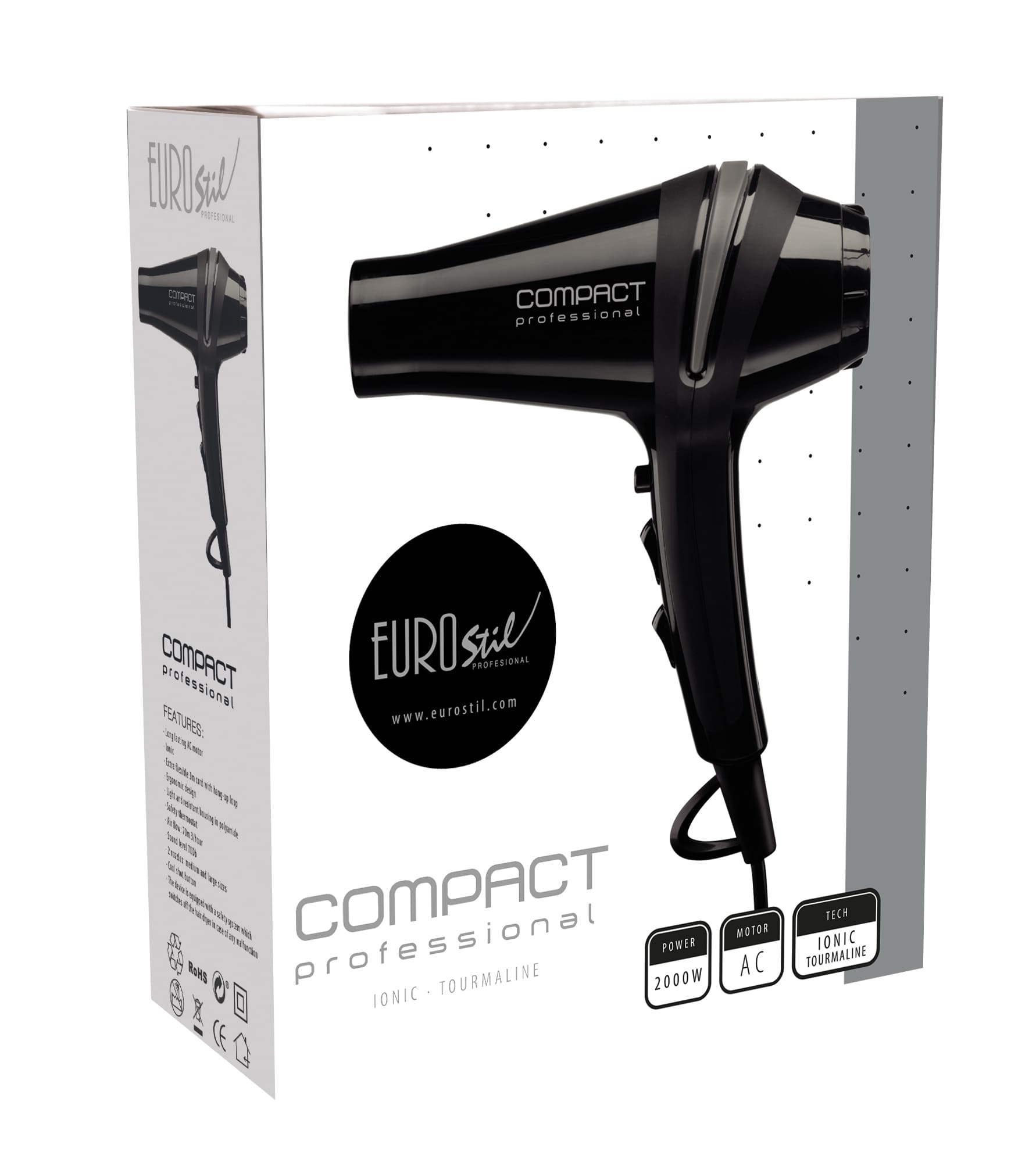 Eurostil - Secador COMPACT PROFESIONAL 2000 watios (04202)