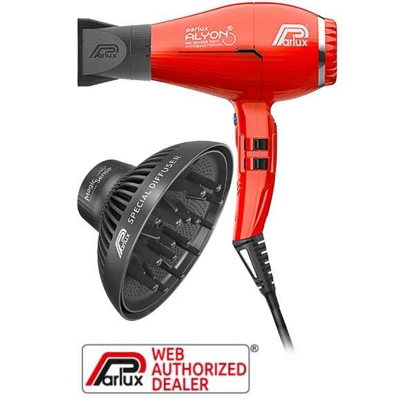 Parlux - Secador ALYON Rojo 2250 watios + Difusor Magic Sense