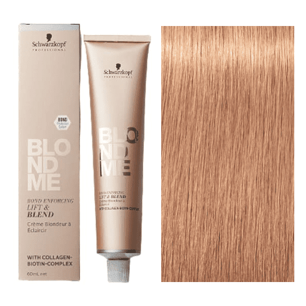 Schwarzkopf blondme - Crema Aclarante + Cobertura de Canas (LB) Reforzadora de Puentes Marrón Caoba 60 ml