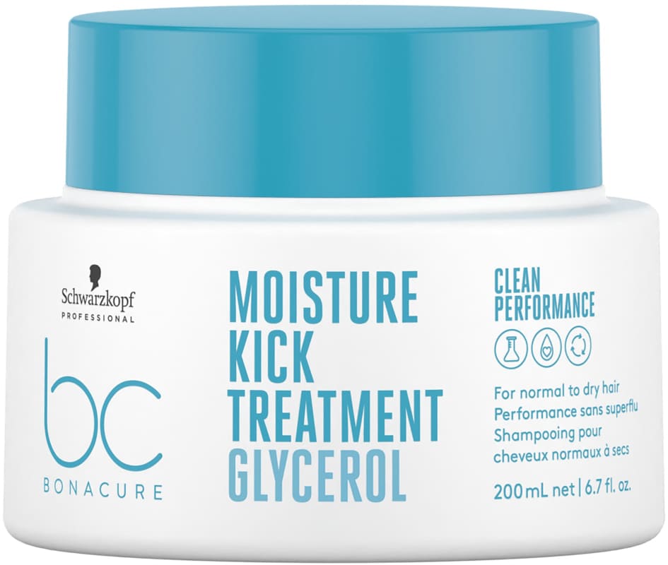 Schwarzkopf Bonacure - Mascarilla MOISTURE KICK (Glycerol) cabellos normales o secos 200 ml