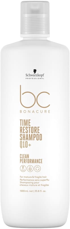 Schwarzkopf Bonacure - Champú TIME RESTORE (Q10+) cabellos maduros 1000 ml