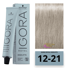 Schwarzkopf - Tinte Igora Royal HIGHLIFTS 12/21 Superaclarante Humo Ceniza 60 ml 