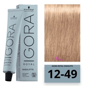 Schwarzkopf - Tinte Igora Royal HIGHLIFTS 12/49 Superaclarante Beige Violeta 60 ml 