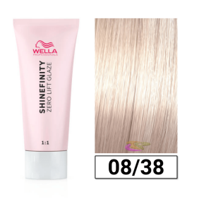 Wella - Coloración SHINEFINITY 08/38 Rubio Claro Dorado Perla 60 ml