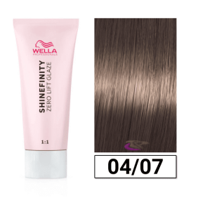 Wella - Coloración SHINEFINITY 04/07 Castaño Medio Natural Marrón 60 ml