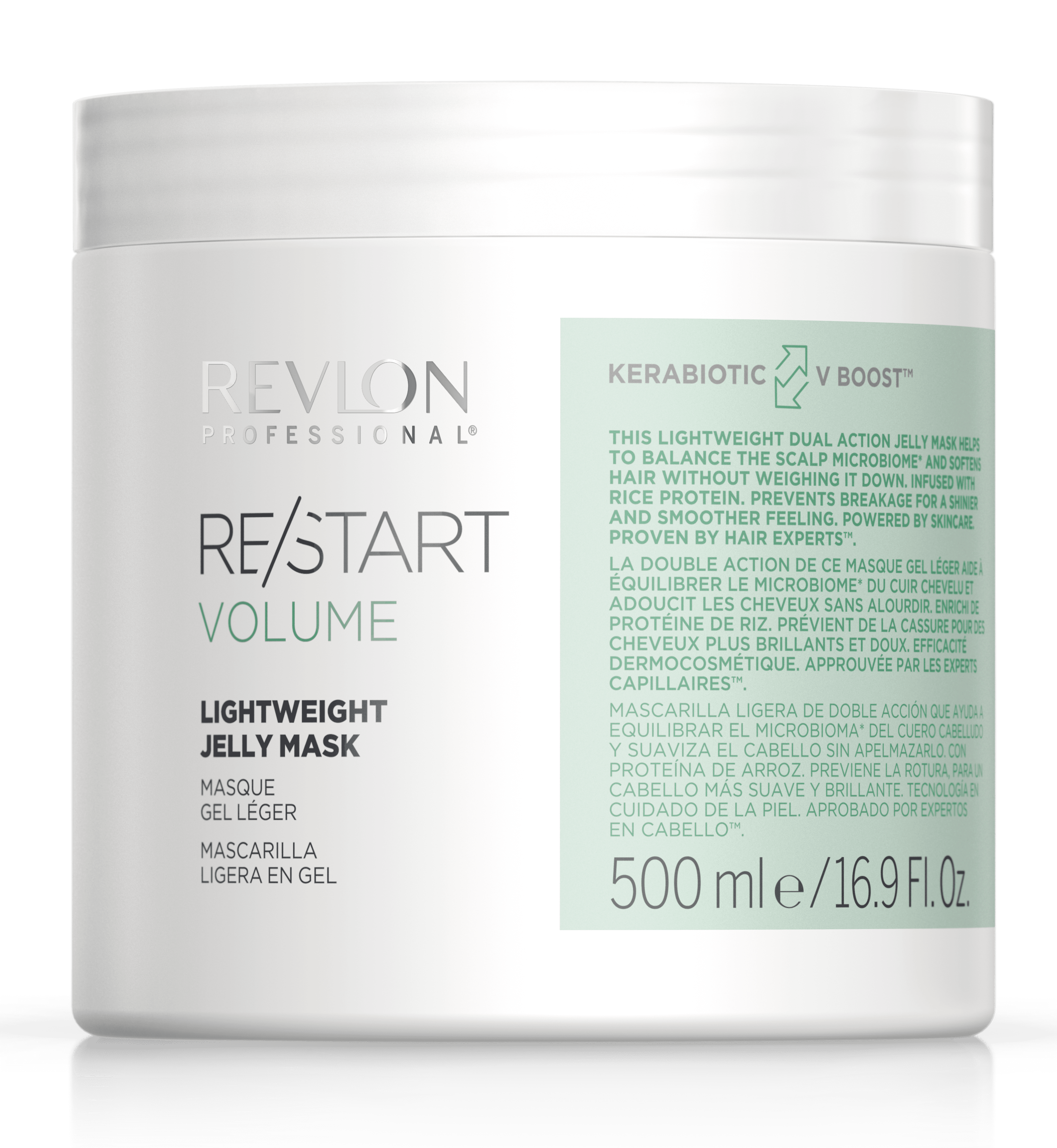 Revlon Restart - Mascarilla Ligera en Gel VOLUME para cabello fino y sin volumen 500 ml