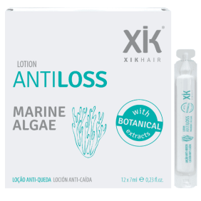 Xik Hair - Ampollas ANTILOSS anti-caída (con Marine Algae) (Natural - Vegano) 12 x 7 ml