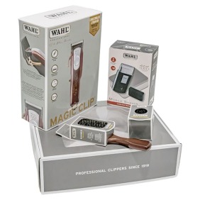 Wahl - Pack Máquina Cortapelo MAGIC CLIP Cordless 5V + Afeitadora MOBILE SHAVER + Cepillo FADE BRUSH + Cepillo FADE NUD...