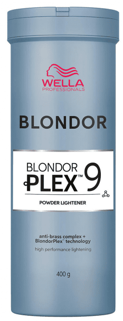 Wella - Decoloración polvo azul BLONDORPLEX 9 (Aclara hasta 9 tonos) 400 gr