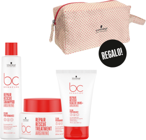 Schwarzkopf Bonacure - Pack REPARADOR REPAIR RESCUE (champú 250 ml + mascarilla 200 ml + reparador de puntas 100 ml)