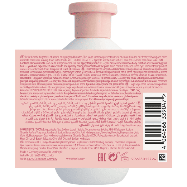Wella Invigo - Champú BLONDE RECHARGE cabello rubio 300 ml