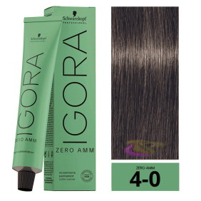 Schwarzkopf - Tinte Igora ZERO AMM (Sin Amoniaco) 4-0 Castaño Medio 60 ml