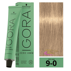 Schwarzkopf - Tinte Igora ZERO AMM (Sin Amoniaco) 9-0 Rubio Muy Claro 60 ml